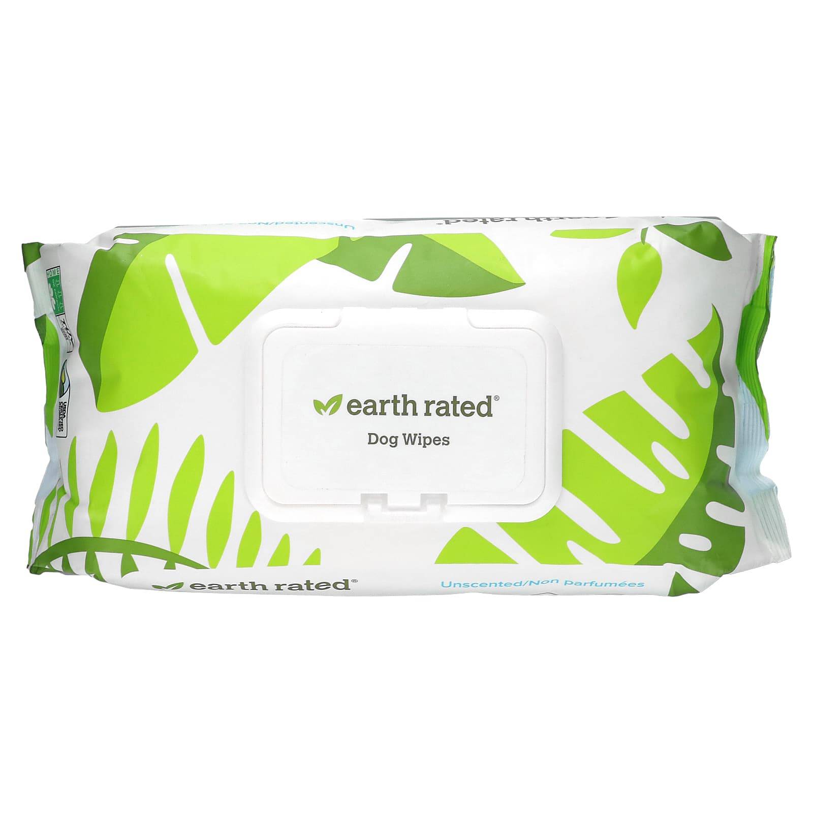 Earth Rated, dog wet wipes, unscented, 100 wet wipes