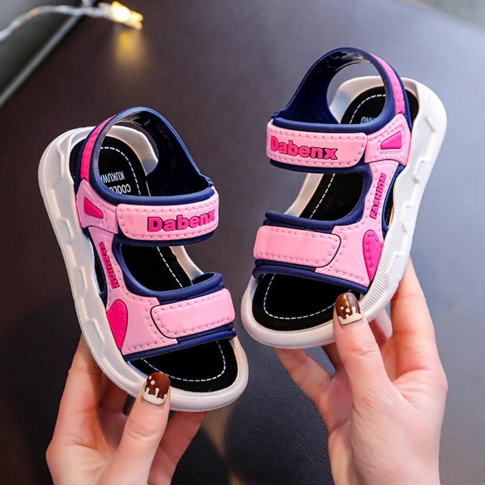 Willtoo Drenge Pige Letvægts Skridsikre Atletiksandaler med Justerbar Vandreture Strandsandaler Pink 5-5,5 År