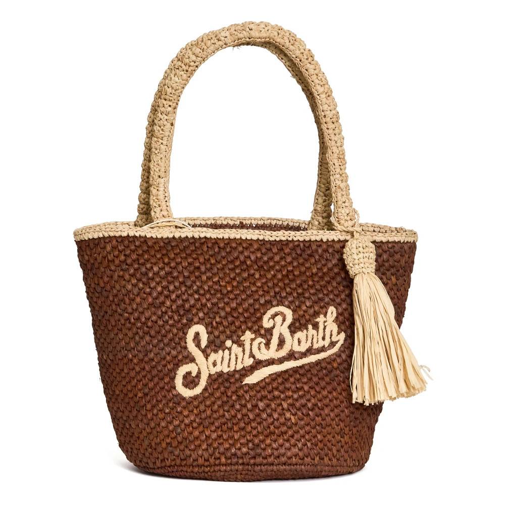 MC2 Saint Barth Semi-struktureret håndtaske - Tasker - Dame - Brun - ONE SIZE - Uld
