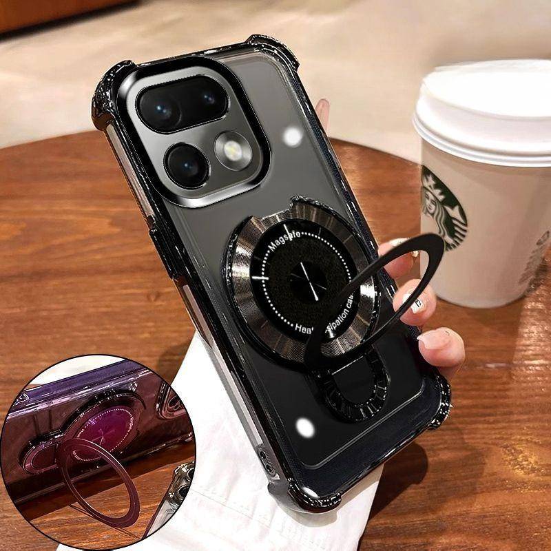 Fodral För Realme 16 Pro Plus Modernt Högkvalitativt Airbag Anti-halk Magnetiskt Ställ Skydd För Realme16 Pro Stöttåligt Funda