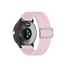 20 mm 22 mm nylonrem passform for Garmin Vivoactive 3 4 bands klocka Passar for Venu 2 SQ/Forerunner 645 Elastiskt armbandsarmband Passar for Fenix 6 5 Pro(Light Pink,22mm Wrist Strap)