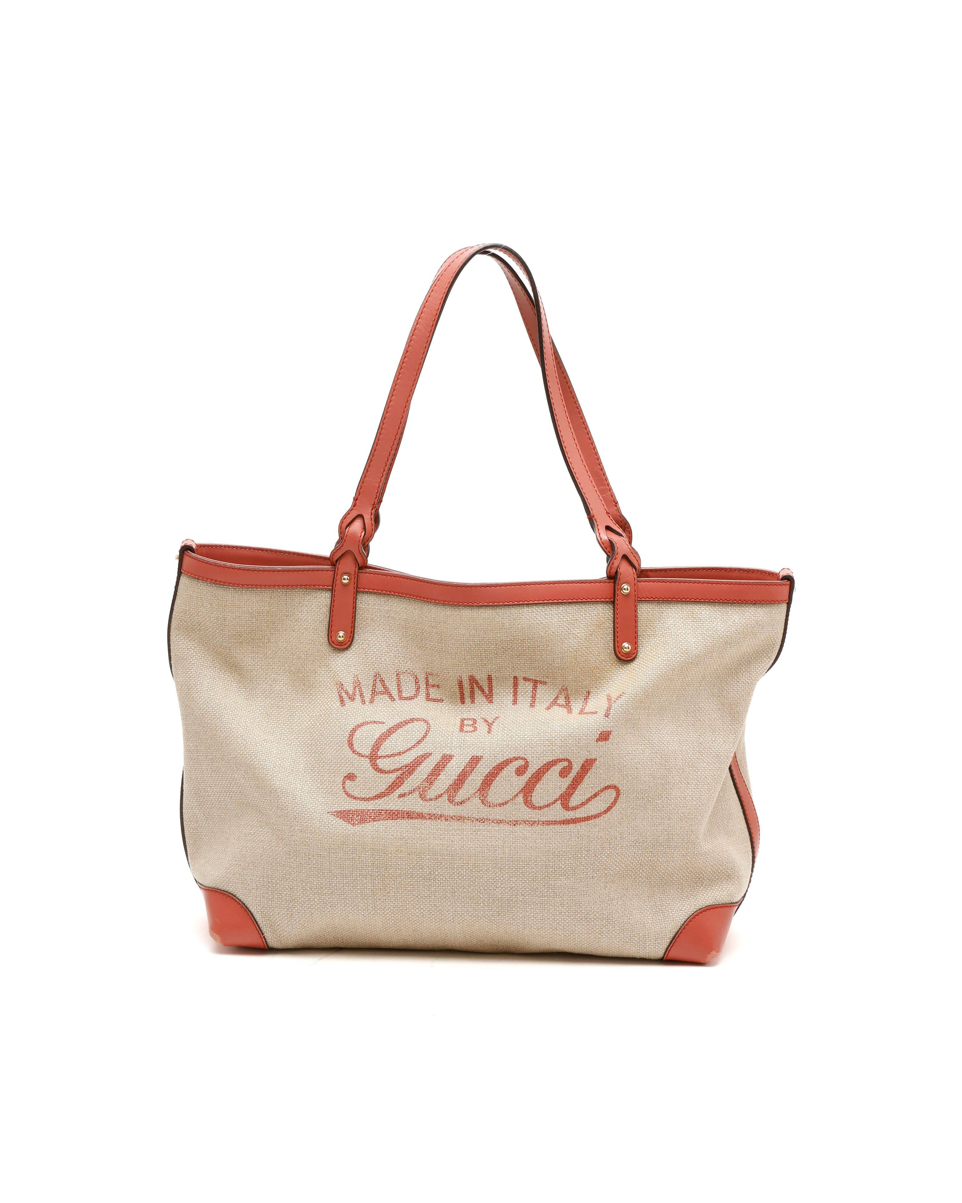 Gucci Canvas Craft Tote - Beige (One Size)