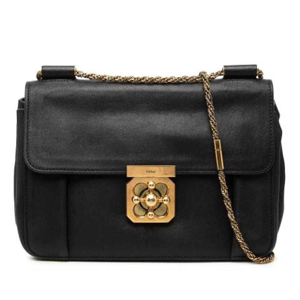 Chloé Pre-owned Pre-owned Elsie Skuldertaske - Vintage - Dame - Sort - ONE SIZE - Uld