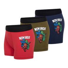 LEGO® Wear Ninjago Boxershorts - 3-pak - LwaGan - Blå/Rød/Grøn - LEGO® Wear - 5-6 år (110-116) - Boxershorts