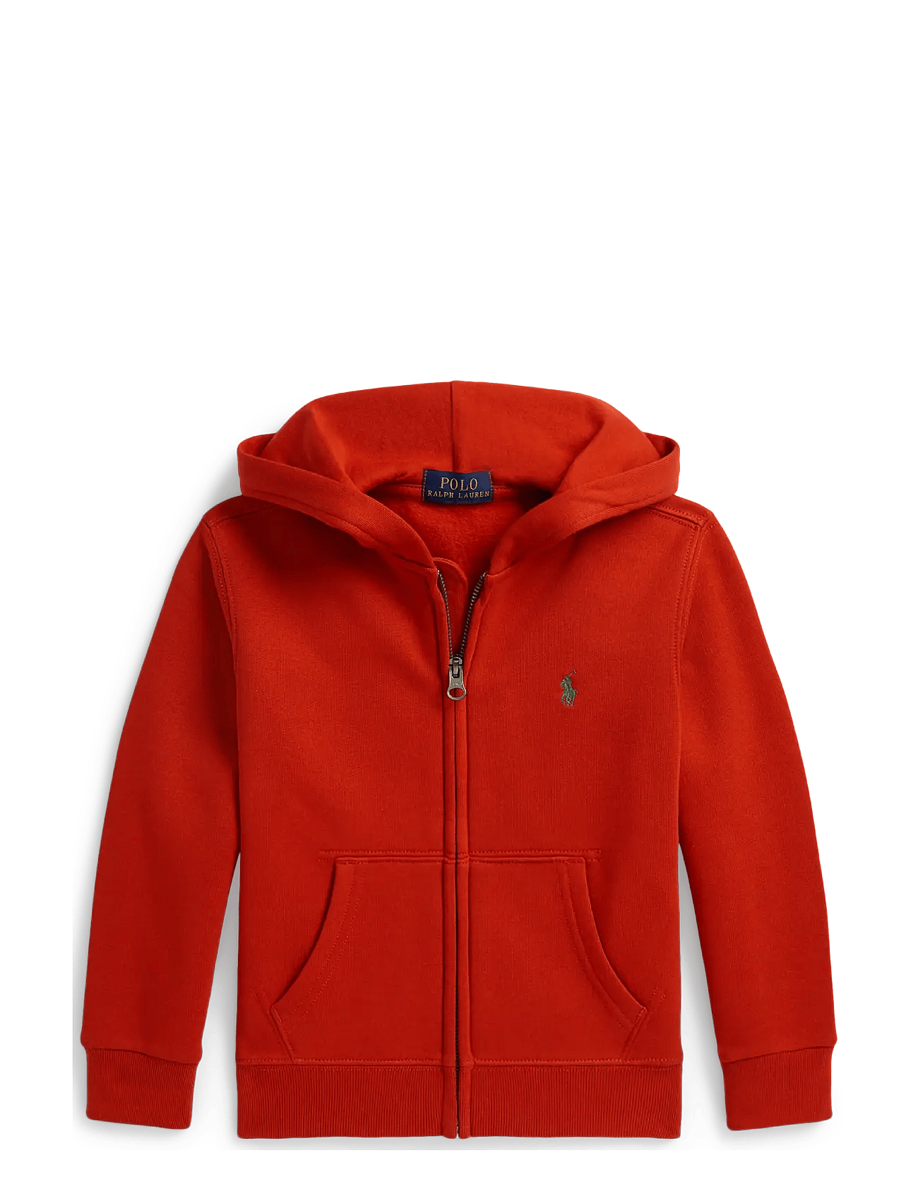 RALPH LAUREN KIDS Fleece Full-Zip Hoodie | Orange | 3