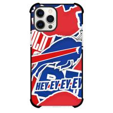 NFL Buffalo Bills Phone Case For iPhone Samsung Galaxy Pixel OnePlus Vivo Xiaomi Asus Sony Motorola Nokia - Bills Logos In Red And Blue Color With Text Hey