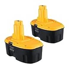 2 x 5,0 Ah/5 000 mAh ersättningsbatteri för Dewalt 18 V batteri NI-MH DC9096 DE9098 DE9094 DE9096 DE9039 DE9503 DW9096 DW9095 DW9098