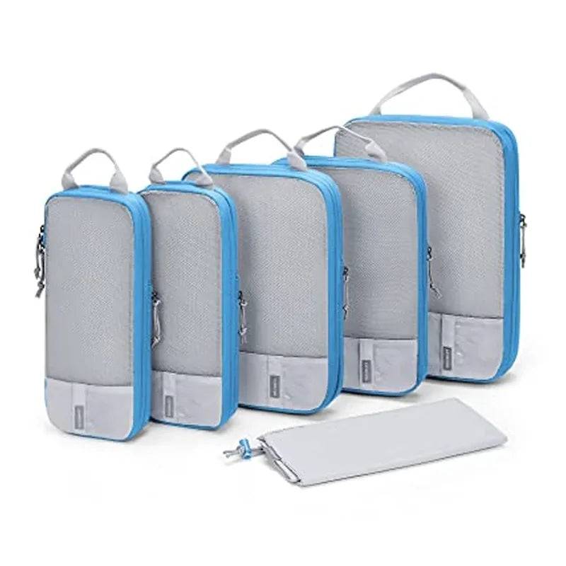 BAGSMART Compression Packing Cubes Travel Organizer Set - 6PC Blue / China Mainland