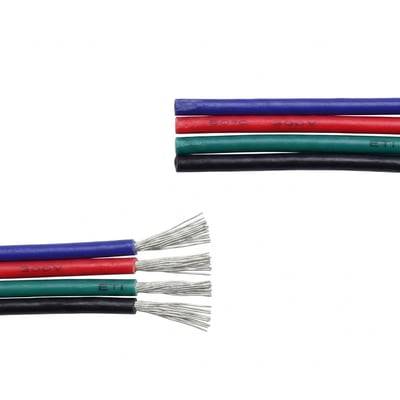 5 meter RGB kabel, 4x0,35 mm², 12V-24V, til LED strip