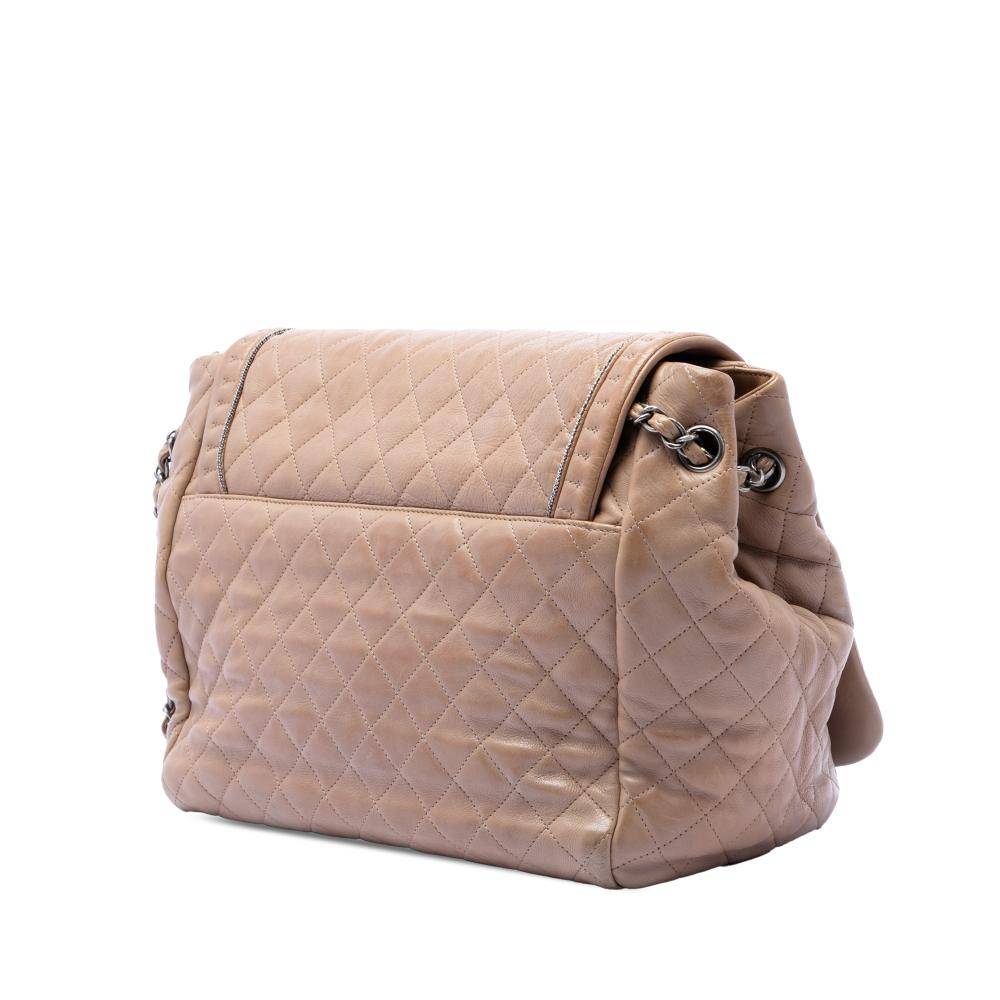 Chanel Vintage Chanel Flap Bag Stl. - Chanel Vintage Från Magasin - Beige (L 28cm x W 29.50cm x D 17cm)