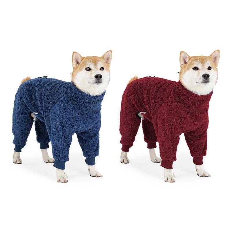 Förtjockad Fleece Hundrock Heltäckande Fyra Ben Husdjursrock För Aktiva Husdjur Utomhusaktiviteter Raser Inomhus Hemma Pyjamas