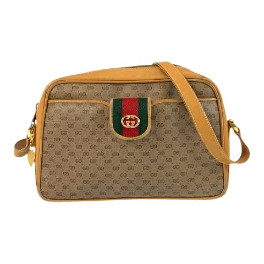 Gucci Vintage Pre-owned Vintage Micro GG Skuldertaske Beige - Vintage - Dame - Brun - ONE SIZE - Uld