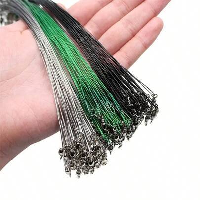 10 st fiskeutrustningstillbehör i grossistledet, nötningsbeständig ledarlina, antibitlina, lure ståltråd - Multifärgad (Multi-size)