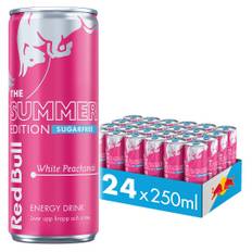 24 X Red Bull Energidryck 250 Ml Summer Edition Sugarfree - White Peac