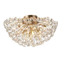 Lumiere Bridestowe 500mm Ceiling Light in French Gold &amp; Clear Crys