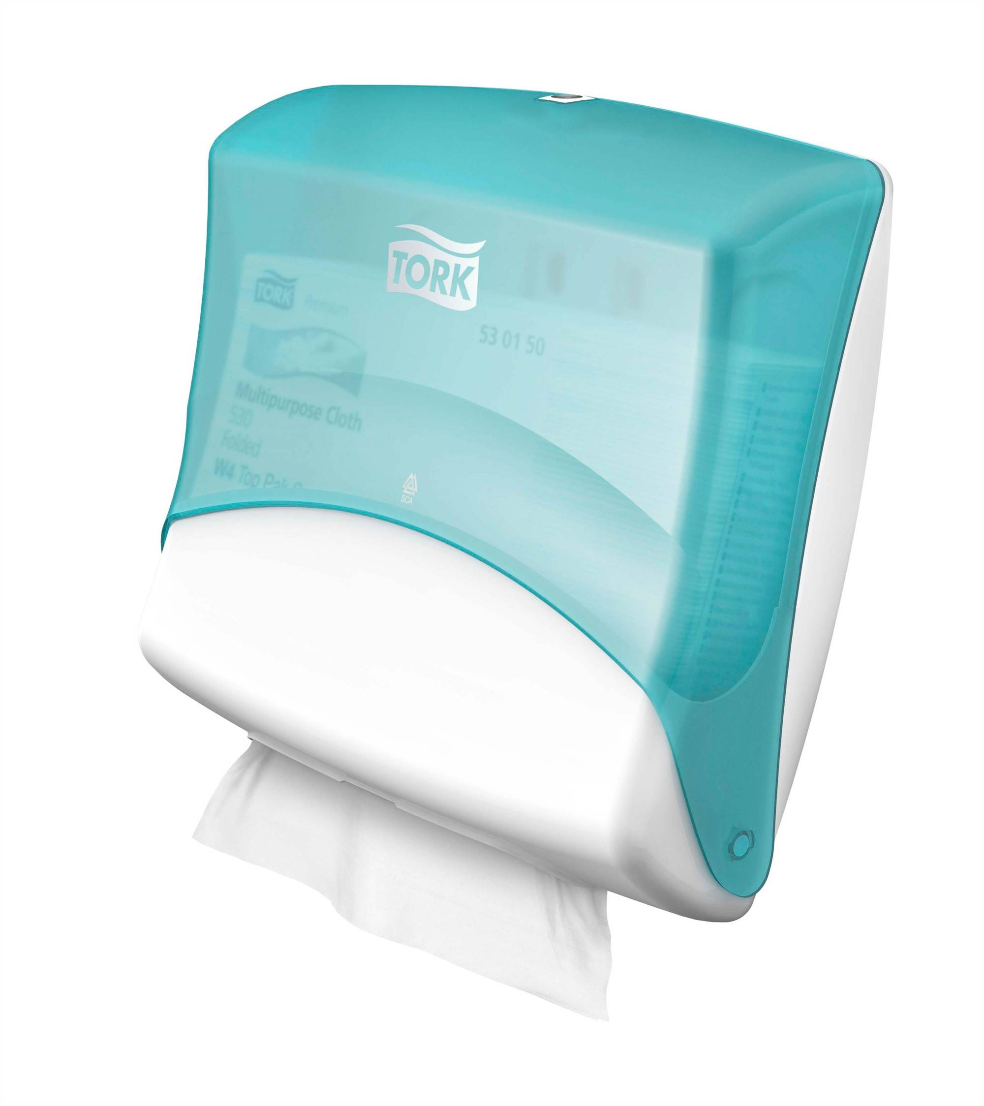 Tork Top-Pak dispenser W4 Turkos/Vit