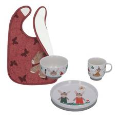 Sterntaler Bundle porcelænssæt/bib Emmily mørkerød