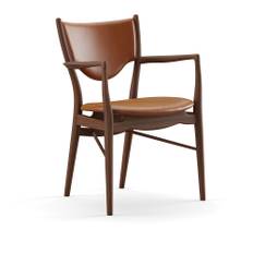 House of Finn Juhl - 46 Armchair, Walnut, Leather Group 2, Nevada NV2488S Cognac - Spisebordsstole - Finn Juhl - Brun - Læder/Træ