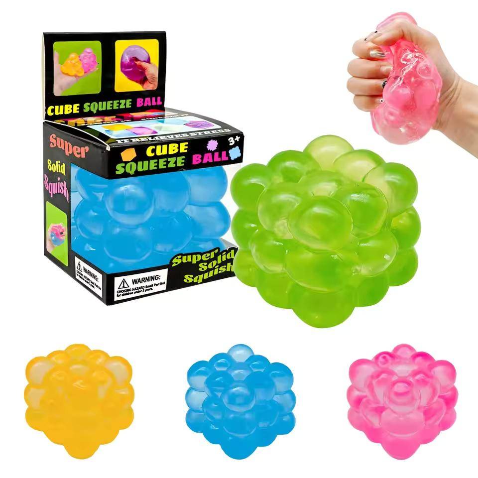 Schylling Needoh Nice Cube Sensorisk Fidget Stresslindring Ångestverktyg för Fokus ADHD Kontorsbord Lugnande Gadget