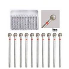 Professional Nail Drill Bits For Pedicure, 10 Pc Grade Corn Layer Nail Drill Bits In Red Round Case