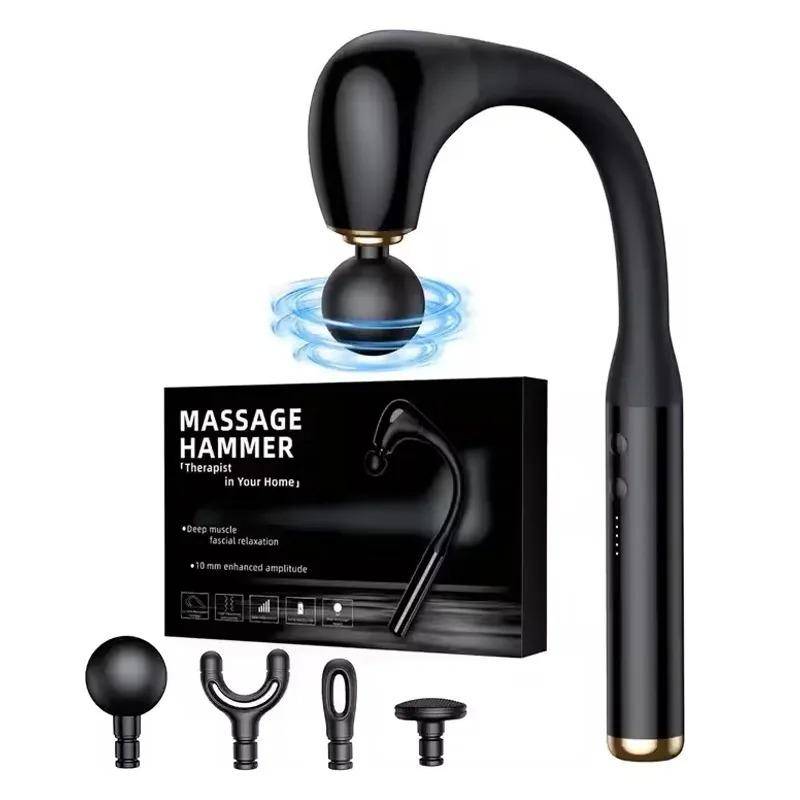 NY Elektrisk Fascia Pistol Massager Kroppsavslappning Triggerpunkt Massageapparat för Fitness Hammare Hem Handhållen Hammare