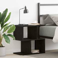 vidaXL Natskab Sort eg 50 x 30 x 51,5 cm Konstrueret træ