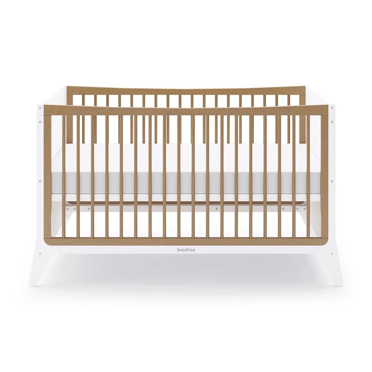 SnuzFino Cot Bed - White Natural - Cot Bed + Toddler Kit