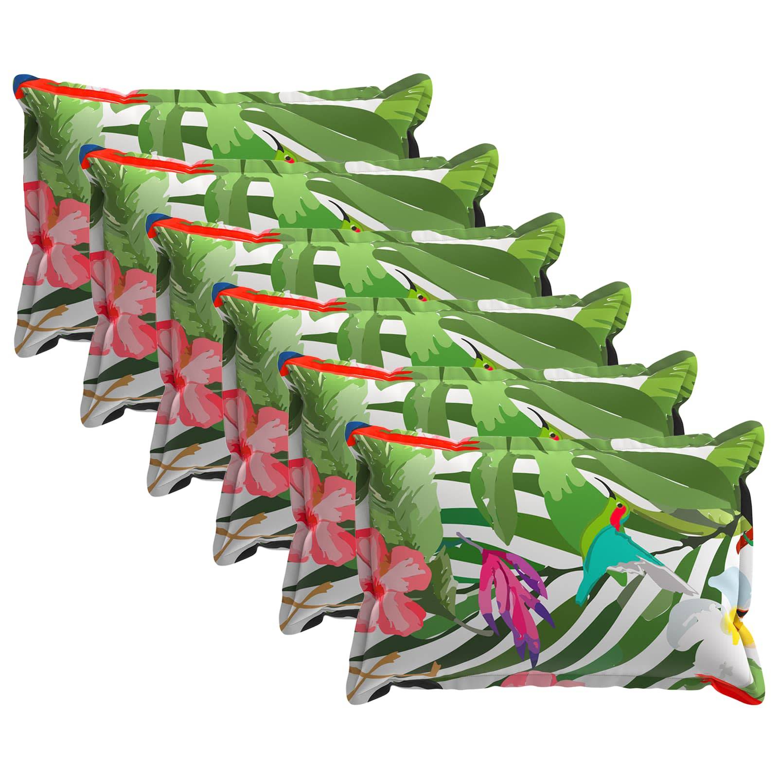 vidaXL Kuddöverdrag 6 st HOUTEN Svart 40 x 60 cm Polyester