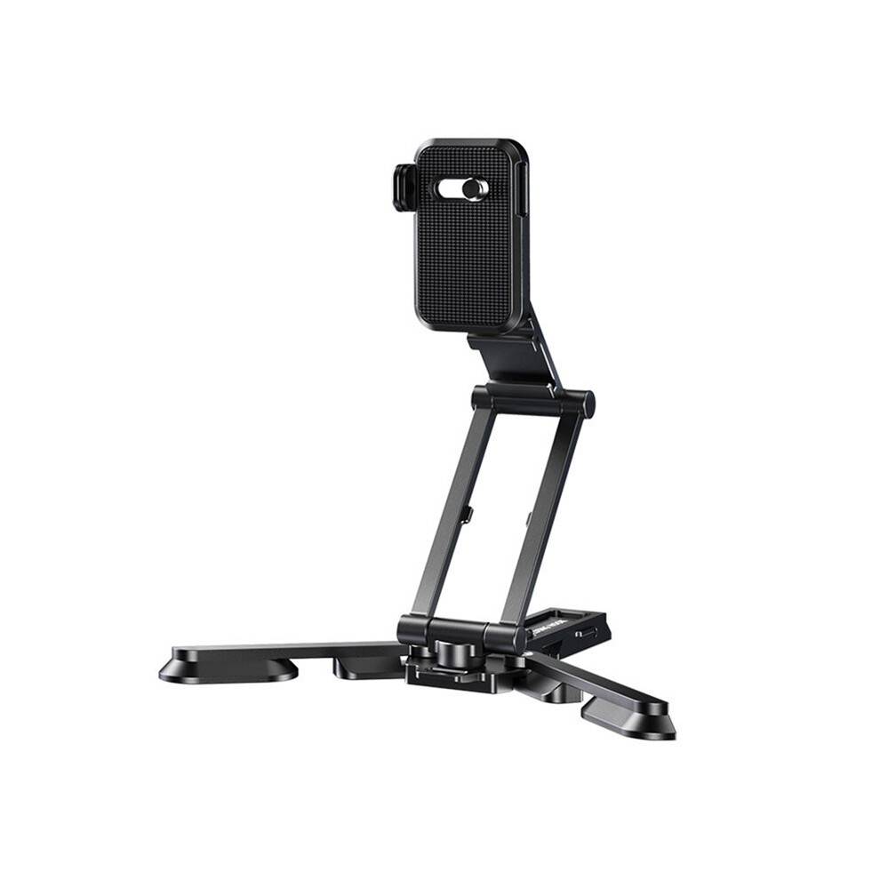 CO81 Foldable Tripod Pocket Phone Tripod Stand Selfie Stick Desktop Smartphone Holder for Video Vlogging