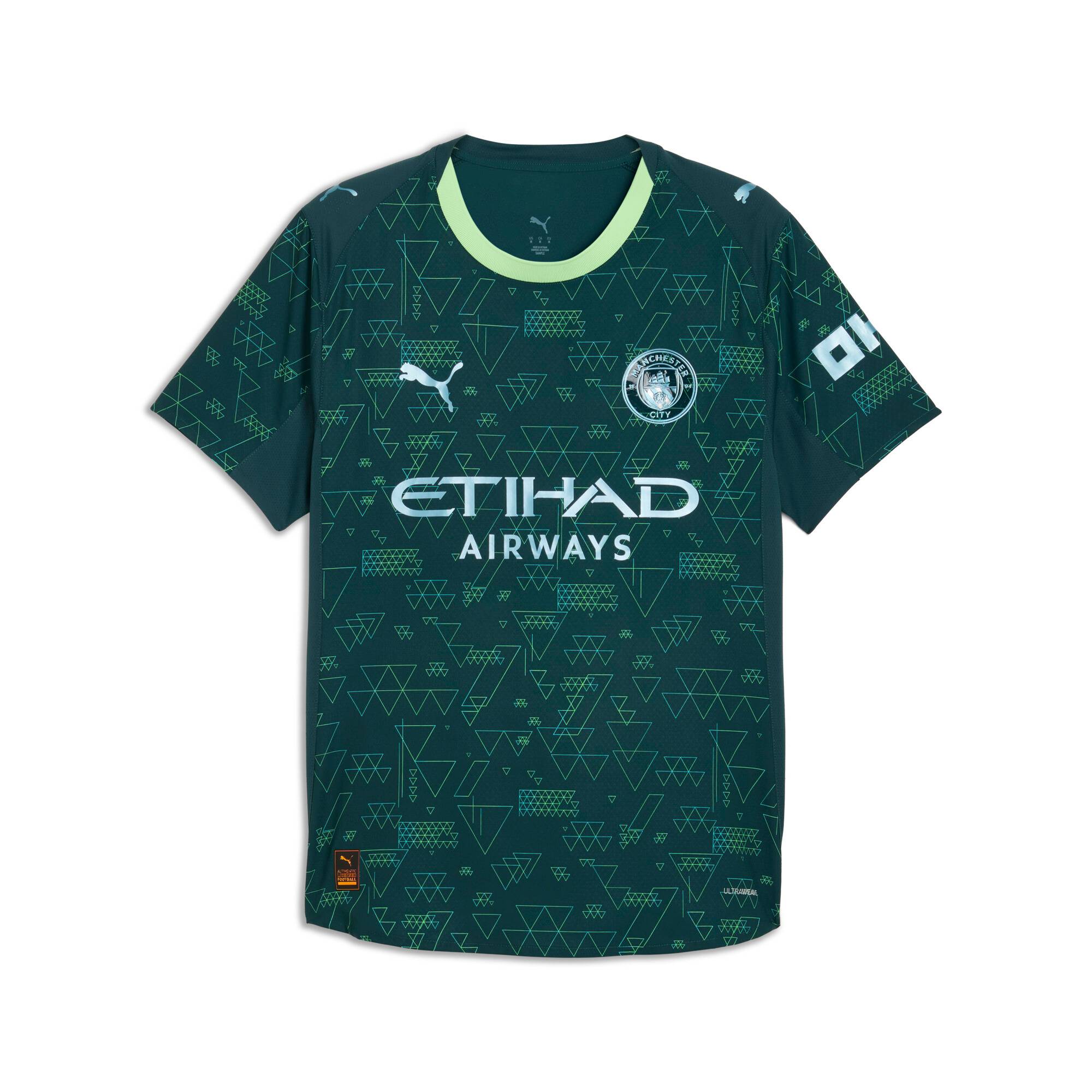PUMA Manchester City 25/26 Authentic Fourth Jersey Men, Sport, Green Terrain, S