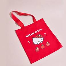 Hello Kitty Apple Season Stylish Canvas Tote Bag(1 PC) - Red