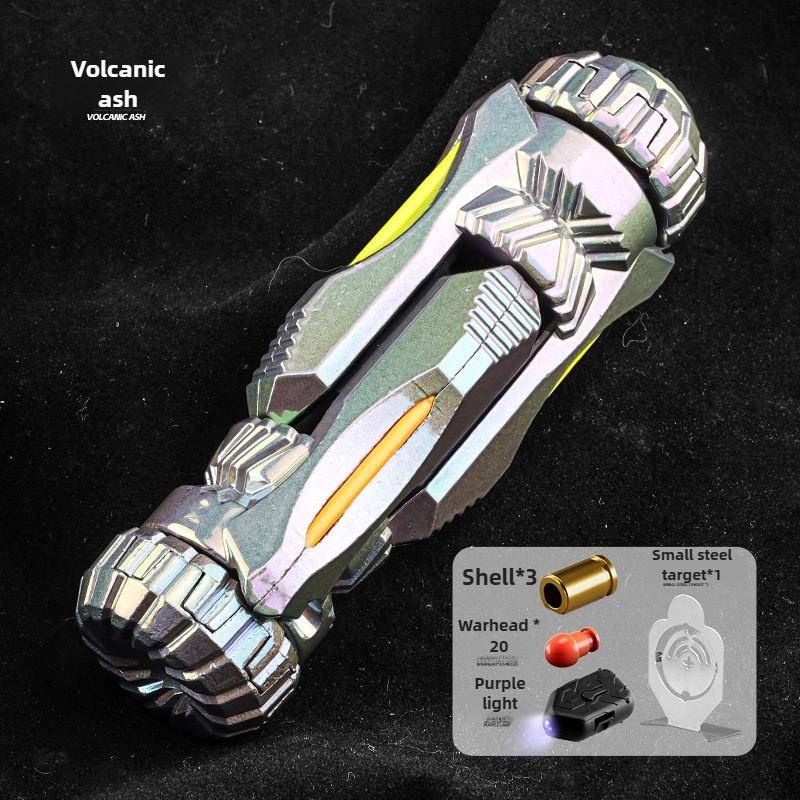 Enknapps Eldutskjutningskatapult Legering Mini Leksakspistol med Mål 20 Plastkulor Fidget Spinner Stresslindrande Leksak Presenter till Pojkar