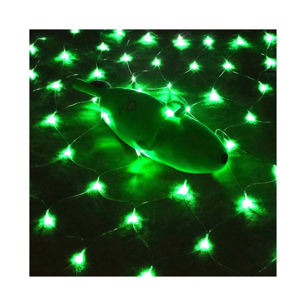 (Green,UK-1.5x1.5m-96LEDs)Net Mesh Christmas Fairy String Lights Xmas Party Outdoor 3m2m 200led Eu Us