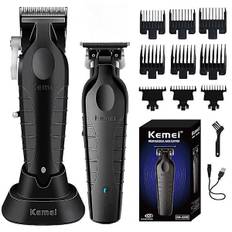 Kemei trådløs hårtrimmer 0mm Clipper Professionel elektrisk skæremaskine, 100% ny