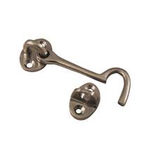 Kasthake/Hasp 75mm Mattborstad Nickel
