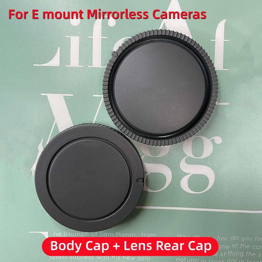 Camera Body Cap Lens Mount Cap for Sony E Mount NEX-3 NEX-5 NEX-6 NEX-7 ZV-E10 A6300 A6400 A6500 A6600 A6700 ZV-E1 A1 A9 A9II A7
