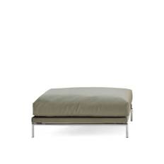 Moroso - Gentry Pouf 105X90,Fabric Cat. W Big Braid A5224 - Fodskamler - Patricia Urquiola - Grå - Metal/Tekstilmateriale/Syntetisk/Skum