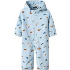 Name It Softshelloverall m. Fleece - NbmAlfa08 - Skyway/Mini Din - Name It - 62/68 - Softshell