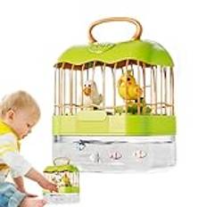 Röstaktiverad fågelbur, realistisk leksaksfågelbur | Interactive Electric Toy Birdcage Röstaktiverad | Vingar fladdrande fågelburleksak med ljus och ljud för vardagsrum, arbetsrum