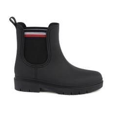 Tommy Hilfiger, Sko, Dame, Sort, 41 EU, Uld, Sorte regnstøvler til kvinder