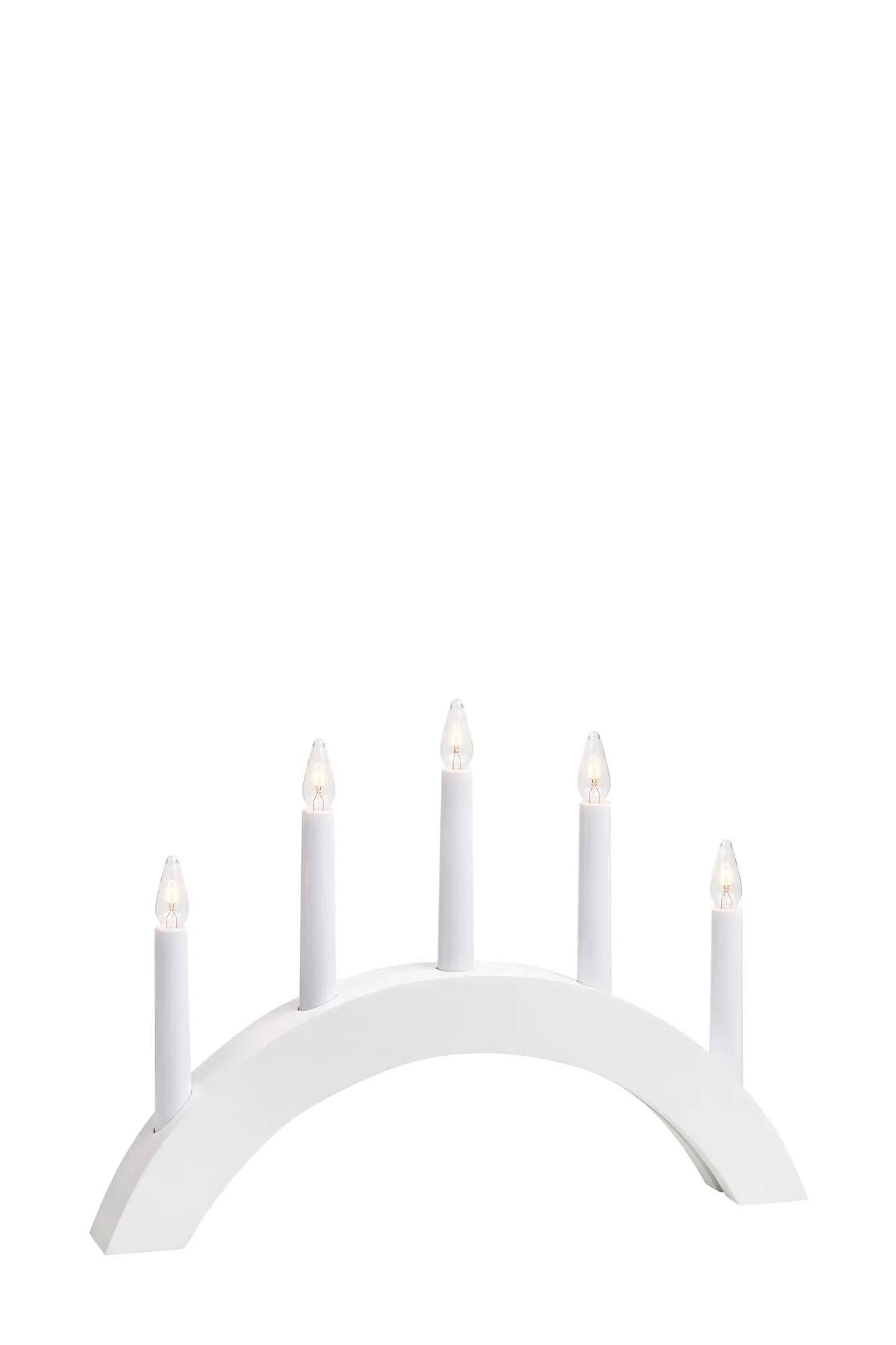 Atle Adventsljusstake Vit 5 Ljus