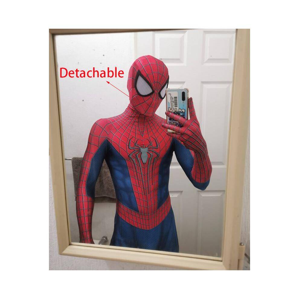 (175) Den Fantastiska Spindelmannen Cosplay-dräkt Spiderman Zentai-dräkt Halloween Vuxen cm gray