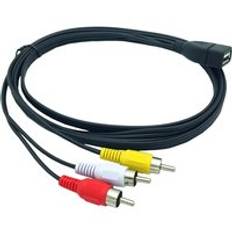 Hona usb till bluetooth adapter 1.5m usb a hona to 3 rca phono av kabel kabel pc tv aux o video adapter