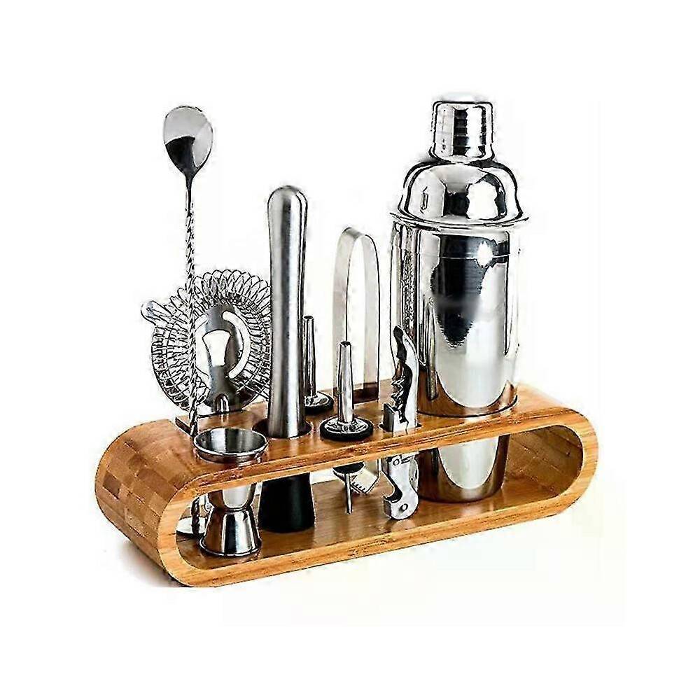 (10PCS Set) 750ml Mixology Bartender Kit Bar Tool Set With Stand Perfect Home Bartending Kit Martini Cocktail Shaker Set Barware Tool