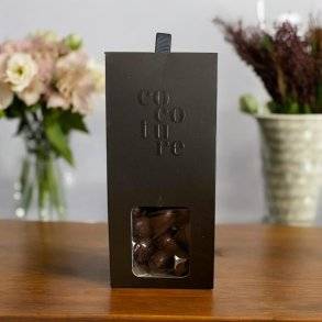 Chokolade Cocoture kakaomandler i sort æske 95g