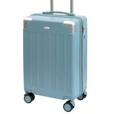 Multi Functional Luggage, Boarding Password Box Suitcase Large Capacity New Male And Female Rechargeable Travel Suitcase Suitcases Suit Case Durable T - Blue - 24 inch