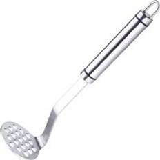 Potatispress lera rostfritt stål potatismospressad verktyg robust potatismasher potatispress långhandtag köksredskap matlagning - En potatispress