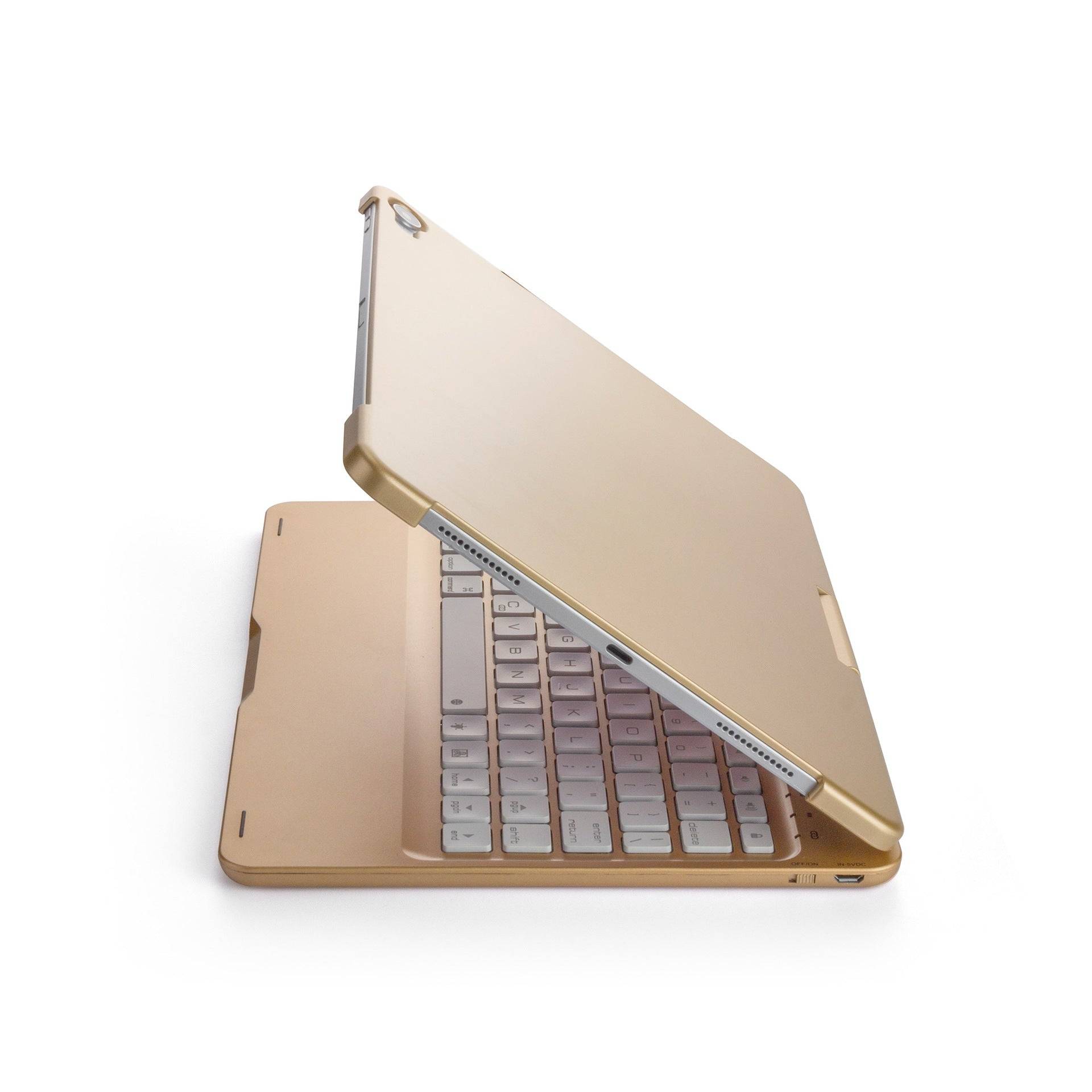 12.9 Inch Wireless Backlit Touch Rotary Bluetooth Keyboard - Gold / Ipad9.7 Pro9.7 air1or2