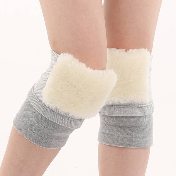 Vinter Knästöd Ben Knävärmare ärm Tjocka elastiska knäskydd XL