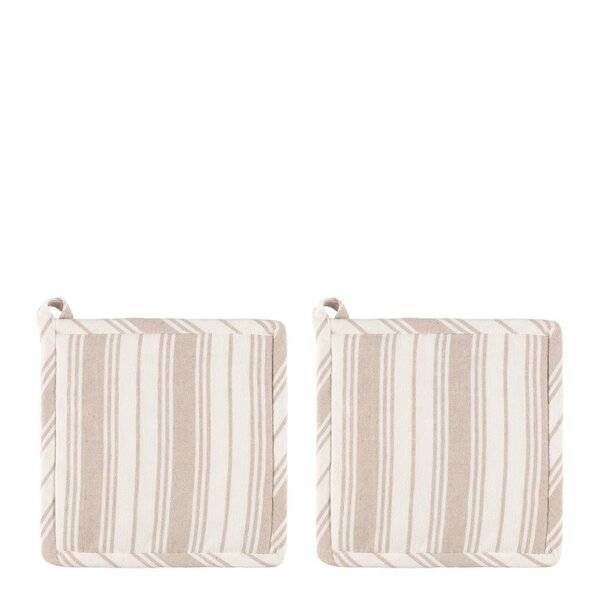 Fanni K - Linnea grytlapp 2-pack 20x20 cm beige/vit